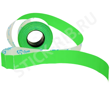 Этикет-лента 26x16x700 прямая, зеленая