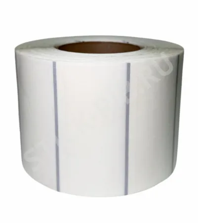 Купить термотрансферная этикетка 100x50 (2000), втулка 76 мм, прозрачный полипропилен, с черной меткой оптом