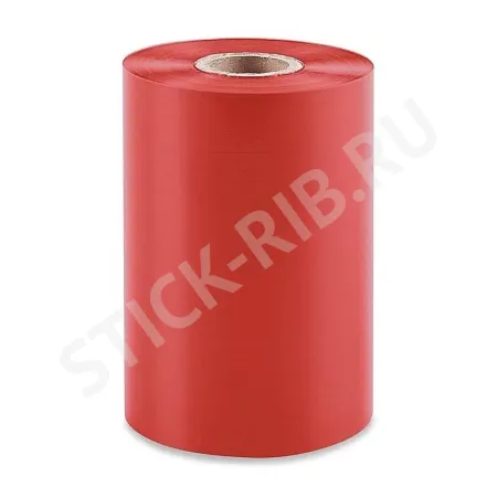 Красящая лента RESIN PREMIUM TEXTILE RED Matt (103мм/200м/103мм/1") OUT