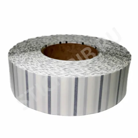 Купить термотрансферная этикетка 43x25 (5000), втулка 76 мм, прозрачный полипропилен, с черной меткой оптом