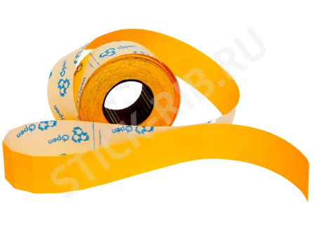 Этикет-лента 26x16x1000 прямая, оранжевая