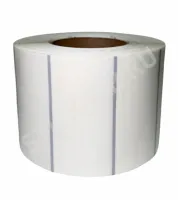 Купить термотрансферная этикетка 100x50 (2000), втулка 76 мм, прозрачный полипропилен, с черной меткой оптом