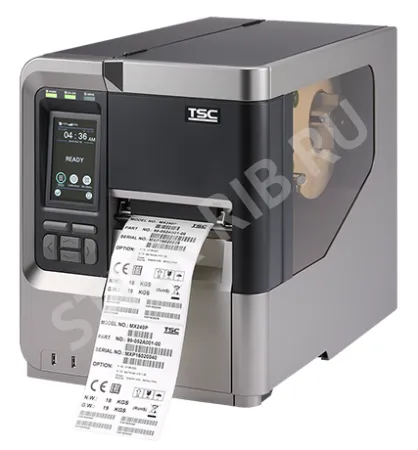 Термотрансферный принтер этикеток TSC MX341P (Touch LCD) SU + Ethernet + USB Host + RTC, Wi-Fi ready, с намотчиком