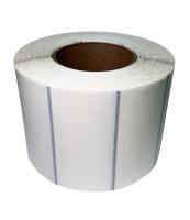 Термотрансферная этикетка 100x50 (2000), втулка 76 мм, прозрачный полипропилен, с черной меткой