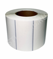 Купить термотрансферная этикетка 100x50 (2000), втулка 76 мм, прозрачный полипропилен, с черной меткой оптом