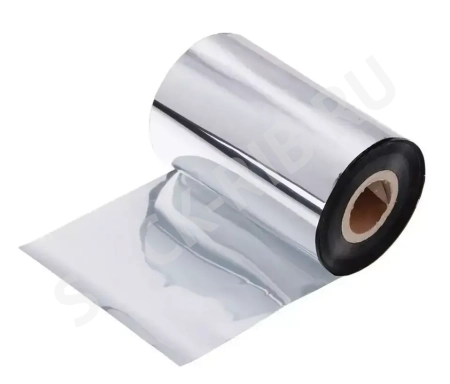 Красящая лента WAX PREMIUM COLOR SILVER (102мм/300м/102мм/1") OUT