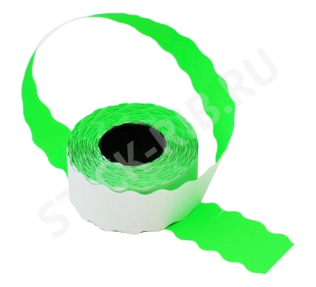 Этикет-лента 22x12x800 волна, зеленая Этикет-лента 22x12x800 волна, зеленая