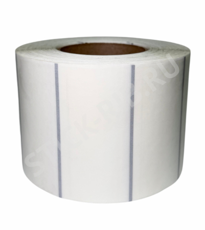 Купить термотрансферная этикетка 100x50 (2000), втулка 76 мм, прозрачный полипропилен, с черной меткой оптом
