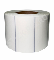 Купить термотрансферная этикетка 100x50 (2000), втулка 76 мм, прозрачный полипропилен, с черной меткой оптом