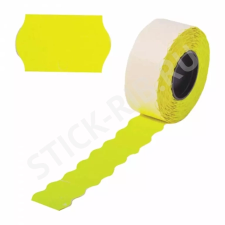 Этикет-лента 22x12x700 волна, желтая - купить по доступным ценам от производителя