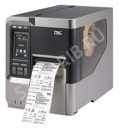 Термотрансферный принтер этикеток TSC MX341P (Touch LCD) SU + Ethernet + USB Host + RTC, Wi-Fi ready, с намотчиком